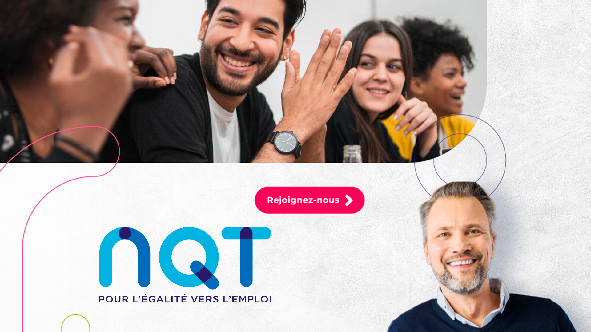 Présentation du projet de création de site internet pour l'association NQT. Création d'une landing page, d'un site vitrine pour les jeunes ainsi que du site partenaire sous WordPress.